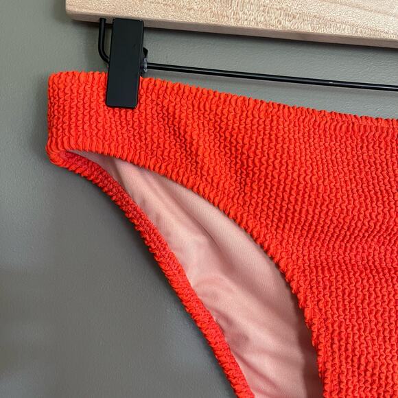 J. Crew Textured hipster full-coverage bikini bottom Guarana Orange Size Small‎ - Picture 4 of 14